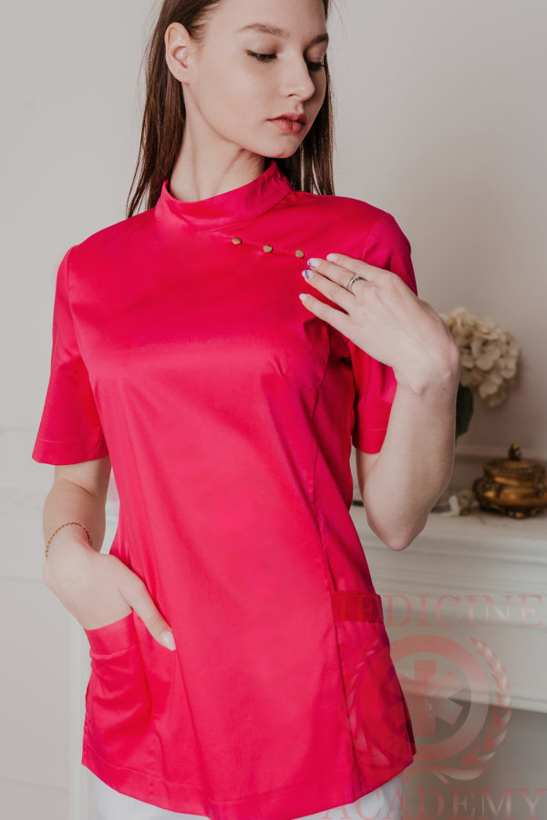 Блуза пф109ярко-розовая «Китай»